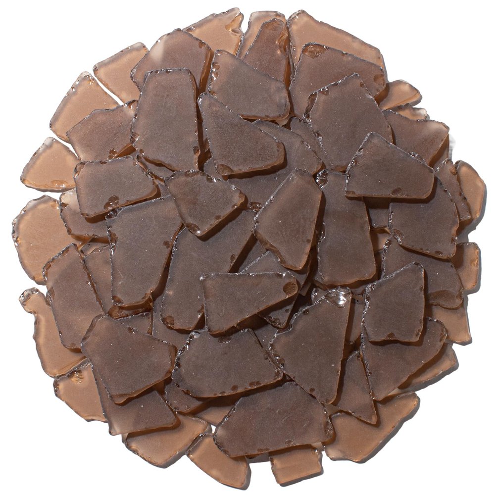 Keedolla 40oz Frosted Sea Glass Pieces Decor, 0.79"- 2" Beach Sea Glass Crafts Tumbled Seaglass Pieces for DIY Crafts, Weddings & Home Decor - Amber