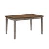 Benzara Trea 36 Inch Counter Height Table- 6 Seater- 4 Drawers- Cherry Brown- Gray view 1