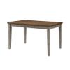 Benzara Trea 36 Inch Counter Height Table- 6 Seater- 4 Drawers- Cherry Brown- Gray view 4