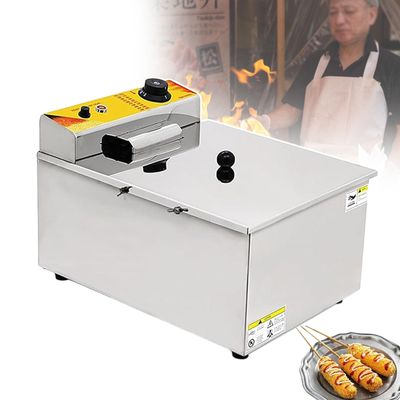 Deep Fryer For Kitchen, Electric Cheese Hot Dog Fryer, Multi-Ring Heating Tube, Humanized Snail Separator, Less Fumes, For Fast Food Restaurants/Snack Bars/Parties