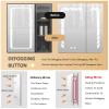 Black Smart Bathroom Medicine Cabinet with LED Light, Defog Button and Transparent Side Storage, Simple Small Bathroom Mirror Cabinet, Aluminum Over The Toilet Storage Cabinet (Size : 60x65x12cm) (O view 4