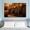 3 Panel Large Wall Art Cellar with Barrels for Storage of Wine, Italy Picture Poster for Home Office Wall Decorations, Stretched Framed Gallery-Wrapped Ready to Hang, 60" Wx40 H view 2