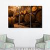 3 Panel Large Wall Art Cellar with Barrels for Storage of Wine, Italy Picture Poster for Home Office Wall Decorations, Stretched Framed Gallery-Wrapped Ready to Hang, 60" Wx40 H view 4