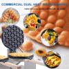 LPLYAA Commercial Bubble Waffle Maker, 1400W&1400W Double-head Rotatable Egg Bubble Puff Waffle Iron, Non-stick Waffle Baker Machine For Restaurant Cafes Bakery, Independent Temp & Time Control view 2