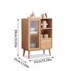 SONGCHAO Coffee Bar Cabinet Solid Wood TV Cabinet Side Cabinet Simple Wide Storage Cabinet Living Room Home Log Storage Cabinet Small Sideboard Buffet Cabinet with Storage view 3