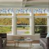 Spring Summer Curtain Valances for Windows Rod Pocket Decorative Window Treatments Pastoral Style Plants Eucalyptus Leaves Flowers Blue Valance Curtains Kitchen Valances for Living Room 54"x18" view 3