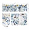 Spring Summer Curtain Valances for Windows Rod Pocket Decorative Window Treatments Pastoral Style Plants Eucalyptus Leaves Flowers Blue Valance Curtains Kitchen Valances for Living Room 54"x18" view 4
