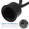 VOSAREA 4pcs Plastic Curtain Rod Finials Decorative End Caps for Drapery Poles Chic Design for Living Room Bedroom Dining Room Wear-resistant Easy to Install Fit view 3