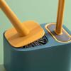 DUJEFF Silicone Toilet Brush,Rubber Toilet Bowl Brush and Holder Set with Ventilated Holder, Toilet Cleaner Brush for Bathroom,Floor Standing Toilet Scrubber Without Drilling (Color : Green) view 3