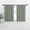 NICETOWN Window Curtains Blackout Drapes - Thermal Insulated Solid Rod Pocket Blackout Curtains/Draperies for Living Room (Sage Green, One Pair, 34 by 30-Inch) view 1