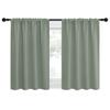 NICETOWN Window Curtains Blackout Drapes - Thermal Insulated Solid Rod Pocket Blackout Curtains/Draperies for Living Room (Sage Green, One Pair, 34 by 30-Inch) view 2