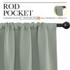 NICETOWN Window Curtains Blackout Drapes - Thermal Insulated Solid Rod Pocket Blackout Curtains/Draperies for Living Room (Sage Green, One Pair, 34 by 30-Inch) view 3