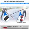 JOMRTS Water Fed Pole Kit Outdoor Window Cleaner Glass Solar Panel Cleaning Tools, Window Washing Kit with 3.6 to 12 M Telescoping Extension Pole (55cm Brush 30FT/9M) view 4