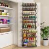 Mefirt 10-Tier Over The Door Pantry Organizer, Pantry Organization and Storage, Black Metal Hanging Adjustable Basket, Wall Spice Rack Seasoning Shelves, Home & Kitchen Essentials view 1