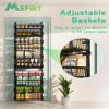 Mefirt 10-Tier Over The Door Pantry Organizer, Pantry Organization and Storage, Black Metal Hanging Adjustable Basket, Wall Spice Rack Seasoning Shelves, Home & Kitchen Essentials view 3
