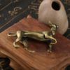 JIAPAILAIYUN Brass Animal Figurines,6.4x5.1cm Copper Dog Small Ornaments Solid Brass Zodiac Dog Ornaments Handicrafts Copper Micro-Carvings Antique Collection, Vintage view 4