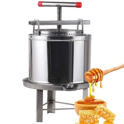 Manual Honey Extractor, Stainless Steel Household Small Honey Presser with Filter, Triangular Stable Base, Wear-Resistant and Non-Rusting, for Honey Making