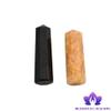 Black Tourmaline, Citrine Tower Wand Obelisk Jumbo Reiki Crystal Gemstone Table Dcor view 2