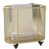 CSLOPMH Laundry Basket Clothes Hamper Metal Laundry Hamper Freestanding Laundry Basket On Wheels, Decorative Laundry Baskets For Sundries Storage Laundry Hamper Washing Basket, Gold view 1