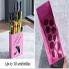 Metal Umbrella Stand Free Umbrella Stand for Walking Sticks/Poles Fixed with 4 Plastic Cushions Square Shelf 33 x 12 x 41 cm (White Y0S0J1 (Color : White Size : One Size) view 4