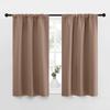 NICETOWN RV Blackout Curtains for Camper Windows, Window Treatment Thermal Insulated Rod Pocket Small Blackout Draperies/Drapes for Bedroom/Kitchen (Cappuccino, Set of 2, 29" Wide by 40" Long) view 1