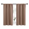 NICETOWN RV Blackout Curtains for Camper Windows, Window Treatment Thermal Insulated Rod Pocket Small Blackout Draperies/Drapes for Bedroom/Kitchen (Cappuccino, Set of 2, 29" Wide by 40" Long) view 2