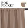 NICETOWN RV Blackout Curtains for Camper Windows, Window Treatment Thermal Insulated Rod Pocket Small Blackout Draperies/Drapes for Bedroom/Kitchen (Cappuccino, Set of 2, 29" Wide by 40" Long) view 3