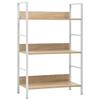 HEFZGDB 3-Layer Book Shelf Oak 23.6"x10.9"x35.6" Engineered Wood Storage Shelves Bookcases Closet Organizers and Storage Suitable for Living Rooms, porches, Offices. view 1