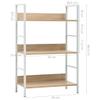 HEFZGDB 3-Layer Book Shelf Oak 23.6"x10.9"x35.6" Engineered Wood Storage Shelves Bookcases Closet Organizers and Storage Suitable for Living Rooms, porches, Offices. view 2