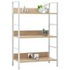 HEFZGDB 3-Layer Book Shelf Oak 23.6"x10.9"x35.6" Engineered Wood Storage Shelves Bookcases Closet Organizers and Storage Suitable for Living Rooms, porches, Offices. view 3