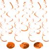 24 PCS Orange Hanging Swirl, Sparkle Ceiling Decorations, Plastic Streamer Party Decorations with Double-Swirls and Single-Swirls for Birthday Decorations, Thanksgiving DayGraduation, Baby Shower view 1