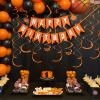 24 PCS Orange Hanging Swirl, Sparkle Ceiling Decorations, Plastic Streamer Party Decorations with Double-Swirls and Single-Swirls for Birthday Decorations, Thanksgiving DayGraduation, Baby Shower view 4