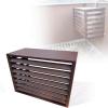 Air Conditioner Fence Screen Ac Covers, Aluminum Air Conditioning Cover Decorative Privacy Fence Screen, Split Air Conditioner Cover for Outside Units to Ac Units,Brown-110*60*80cm/43*24*32in view 1