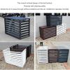Air Conditioner Fence Screen Ac Covers, Aluminum Air Conditioning Cover Decorative Privacy Fence Screen, Split Air Conditioner Cover for Outside Units to Ac Units,Brown-110*60*80cm/43*24*32in view 2