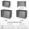 Air Conditioner Fence Screen Ac Covers, Aluminum Air Conditioning Cover Decorative Privacy Fence Screen, Split Air Conditioner Cover for Outside Units to Ac Units,Brown-110*60*80cm/43*24*32in view 3
