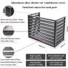 Air Conditioner Fence Screen Ac Covers, Aluminum Air Conditioning Cover Decorative Privacy Fence Screen, Split Air Conditioner Cover for Outside Units to Ac Units,Brown-110*60*80cm/43*24*32in view 4