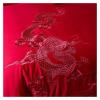ADovz Red Dragon Phoenix Embroidery Bedding Sets Luxury Chinese Wedding 100% Cotton Tassels Duvet Cover Bed Sheet Pillowcases,Bed Sheets, Queen, FH-762 view 2