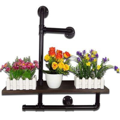 Retro Style Floating Shelf Metal Wall Hanging Shelves for Bedroom Living Room Kitchen