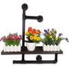 Retro Style Floating Shelf Metal Wall Hanging Shelves for Bedroom Living Room Kitchen view 1