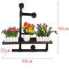 Retro Style Floating Shelf Metal Wall Hanging Shelves for Bedroom Living Room Kitchen view 2