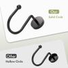AmazerBath Shower Curtain Hooks, Shower Curtain Rings Heavy Duty Modern Decorative Black Shower Curtain Hooks Rust Proof Smooth Glide Shower Hooks for Shower Curtain Liner Shower Rod Hook, 12Pcs view 2