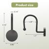 AmazerBath Shower Curtain Hooks, Shower Curtain Rings Heavy Duty Modern Decorative Black Shower Curtain Hooks Rust Proof Smooth Glide Shower Hooks for Shower Curtain Liner Shower Rod Hook, 12Pcs view 4