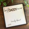 IZI POD Father's Day Handprint 2024, Custom Hands Print Sign, Hands Down Best Dad Ever Wooden Sign, Handprint Keepsake, Gift for Dad, Papa, Grandpa, Birthday, Father's Day, Christmas 1, Style 1 view 3