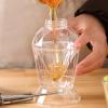 AOKID Honey Dispenser,Syrup Dispenser No Drip with Stand,Honey Comb Shaped Honey Pot,Olive Oil Dispenser Bottle for Kitchen,180ML Stainless Steel Cover,Beautiful Honey Containes with Unique Shape 1pc view 3