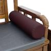 Leather Sponge Long Bolster Pillow Round Neck Roll Pillow Cervical Roll Cylinder Bolster Pillow for Legs, Back & Yoga (Wine red-2, 1348cm/5.12"18.9") view 1