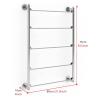 ZZBSOD Wall Mounted Scarf Display Stand, 5-Tier Metal Organizer for Gift Wrapping Paper/Ribbon/Jeans, Space-Saving view 3