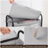 ELYKEN Slim Laundry Hamper with Lid, 50L Small Rolling Laundry Basket on Wheels, 7.9 Narrow Dirty Cloth Cart with Removable Inner Bag for Small Bathroom, Bedroom, Grey view 4