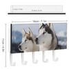 YKUDBN Key Holder,Husky Dogs Print Wall Mounted Key and Mail Holder,Home Decoration Suitable for Kitchen and Office view 2