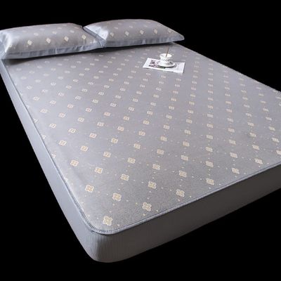 Ice Silk Mat Three-Piece Set of Washable Bed Linen Household Air Conditioner Soft Mat (Color : Gray, Size : 2M)