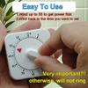 Square 60 Minute Mechanical Kitchen Timer - Visual Kitchen Cooking Timer Clock with Loud Alarm - No Batteries Required-Manual Countdown Timer for Classroom, Home, Study and Cooking (White) view 3